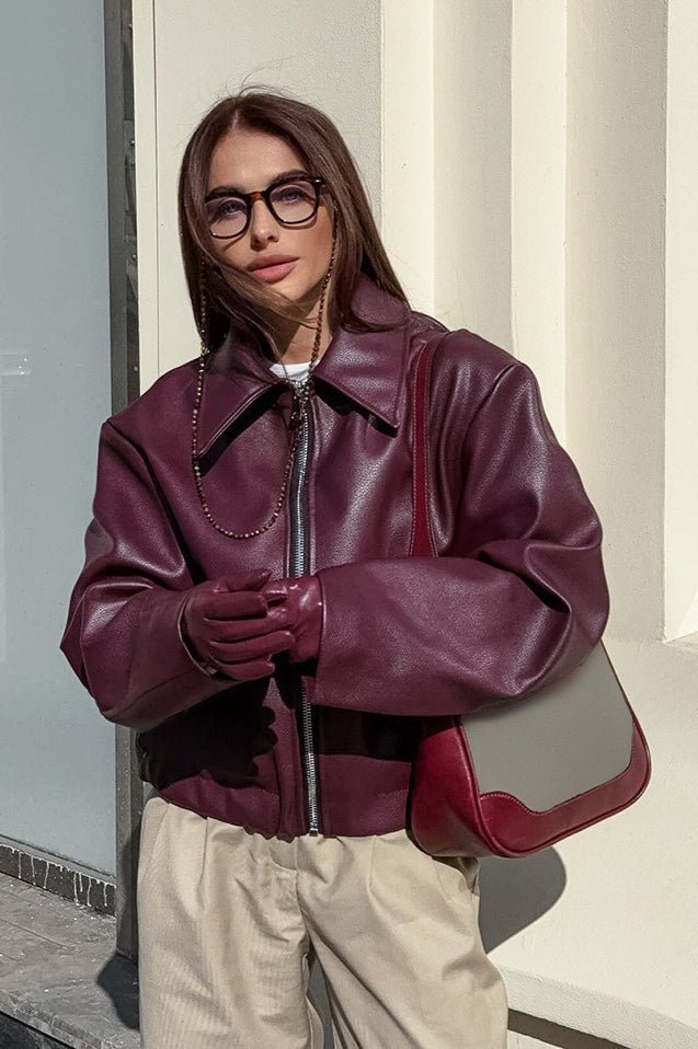 Katie Matte Moto Faux Leather Jacket
