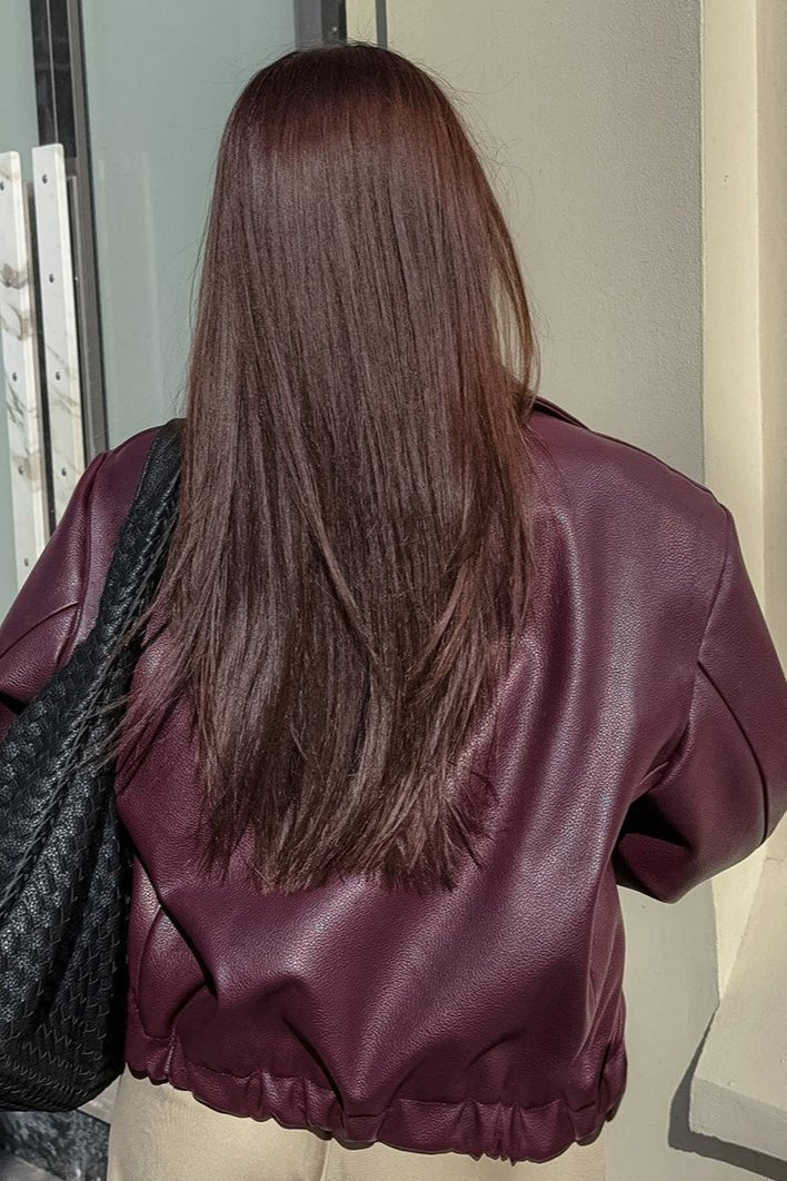 Katie Matte Moto Faux Leather Jacket