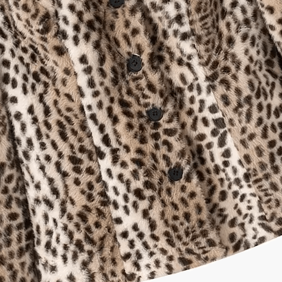 Katie Leoparden-Kunstfell Cropped Jacke