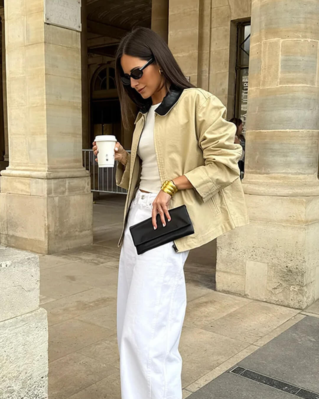 Jessica Zip-Jacke mit Kontrastkragen