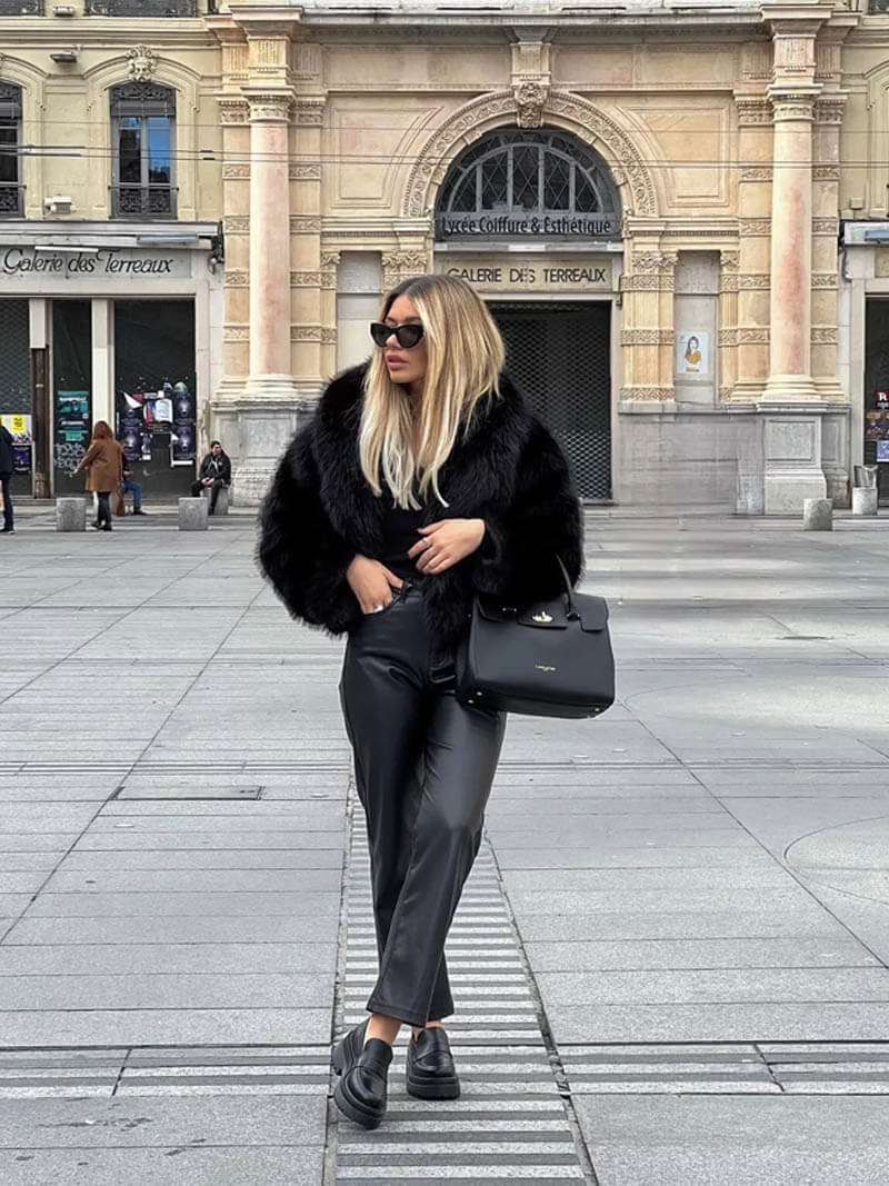 Tessa Kunstfellmantel