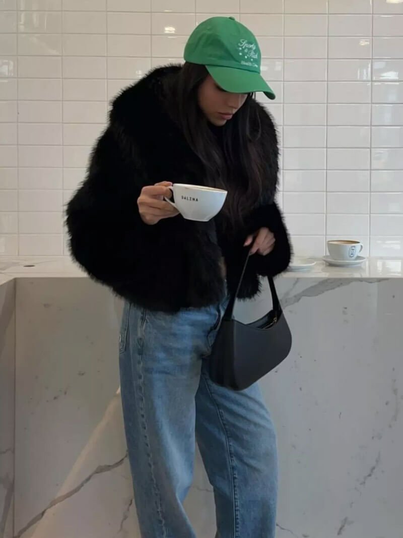 Tessa Kunstfellmantel