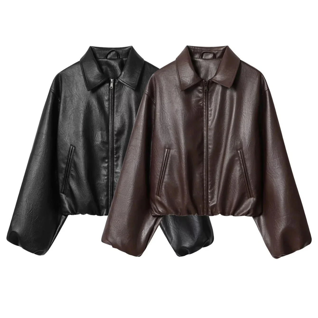 Sienna Faux-Leder-Bomberjacke