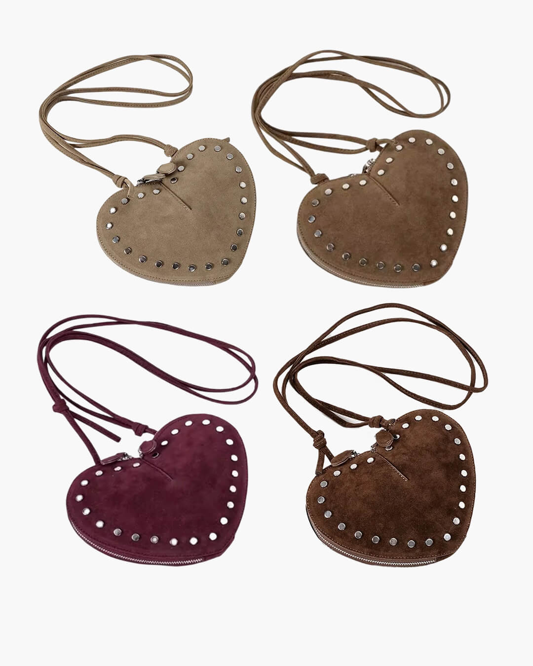 Esther Vintage Crossbody-Tasche aus Kunstveloursleder