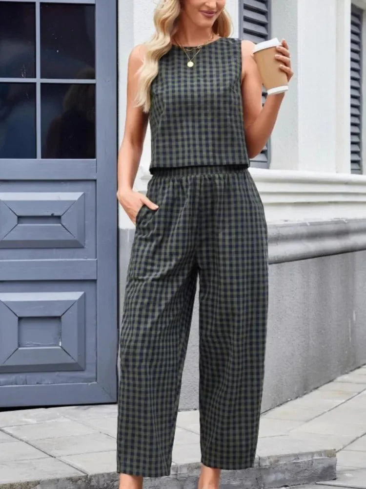 Zinnia Karoweste und Hose Set