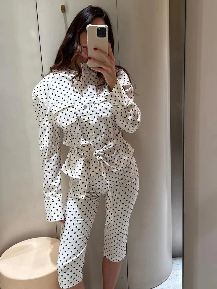 Marianne Polka-Dot Capri-Set