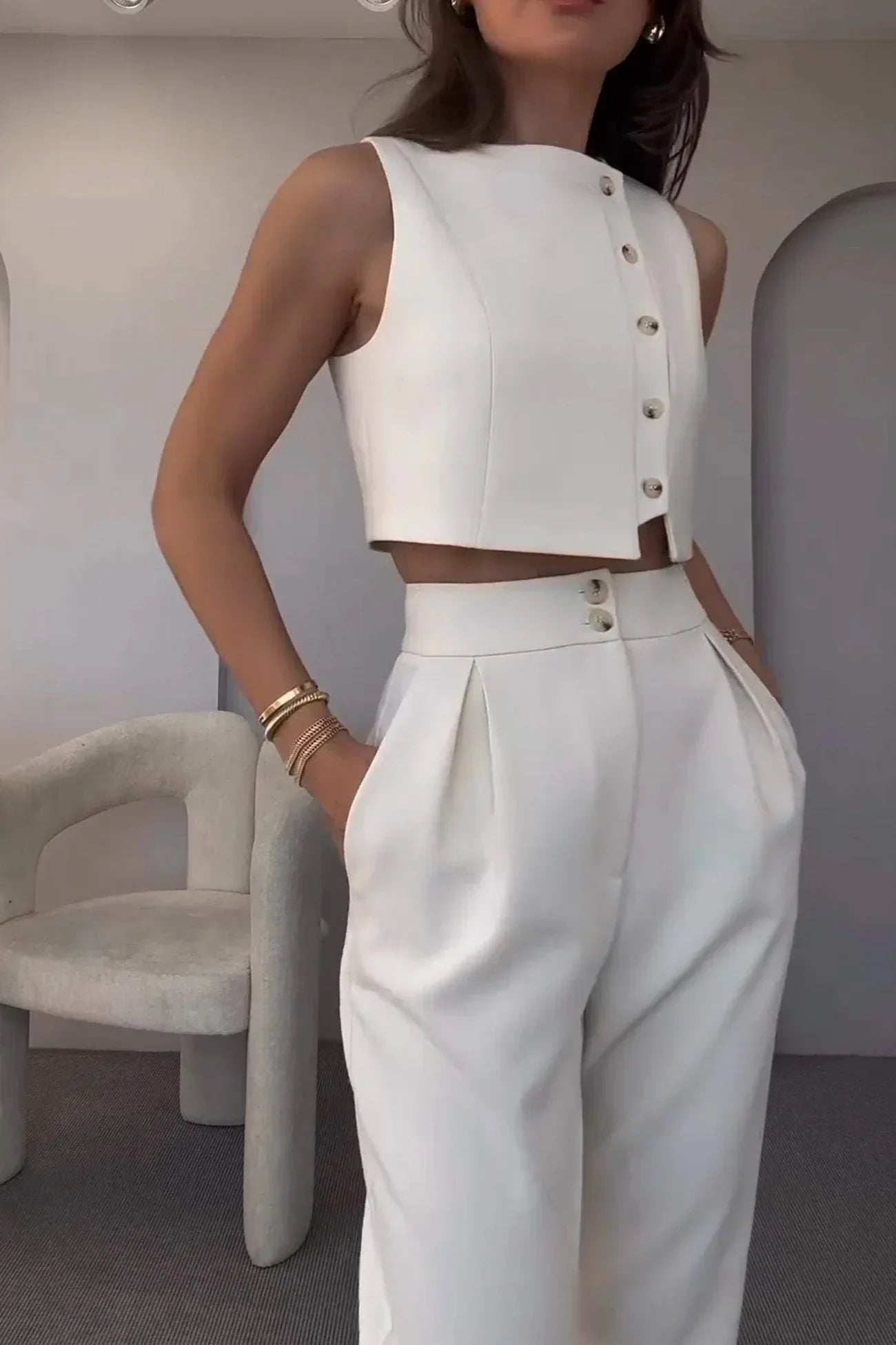Hayley Cropped Top Zweiteiler