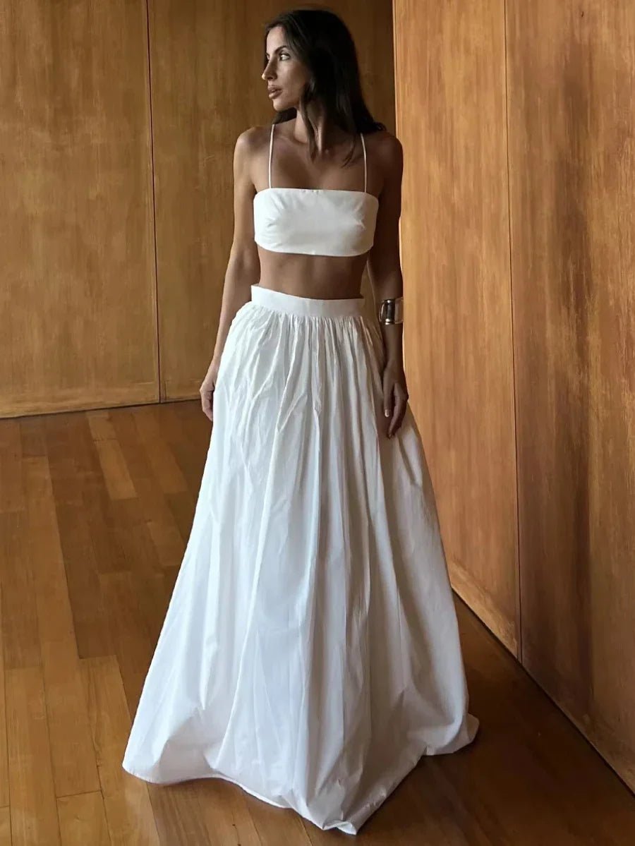 Chanelle Strappy Crop Top Two-Piece Set
