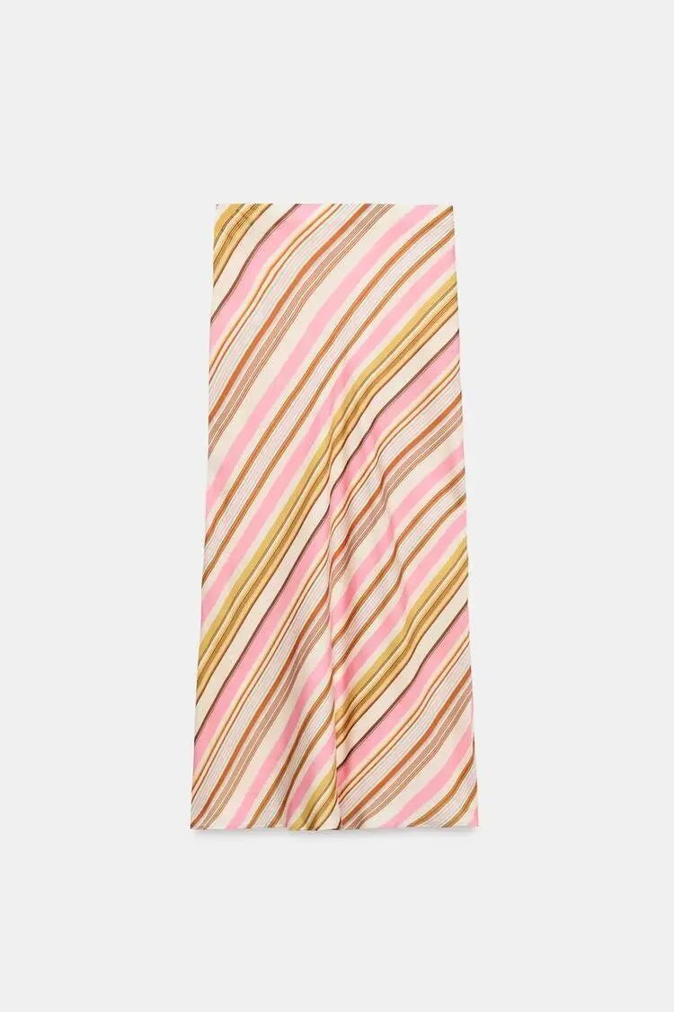 Marlowe Boho‑Streifen Satin Zweiteiler