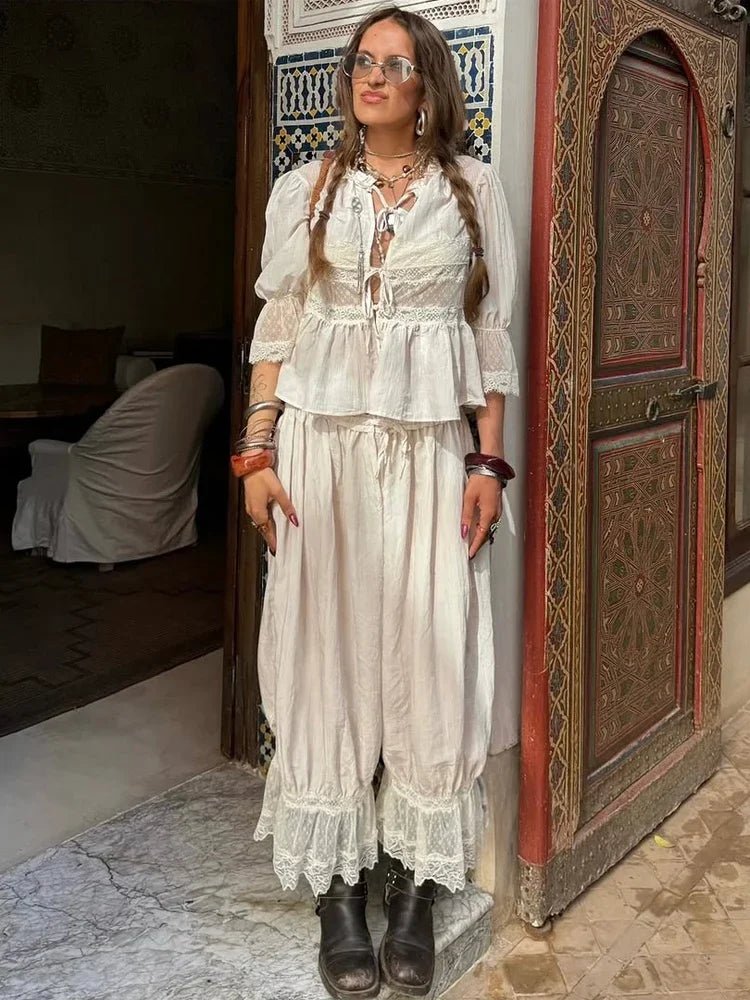 Natasha Spitzen-Lantern-Anzug