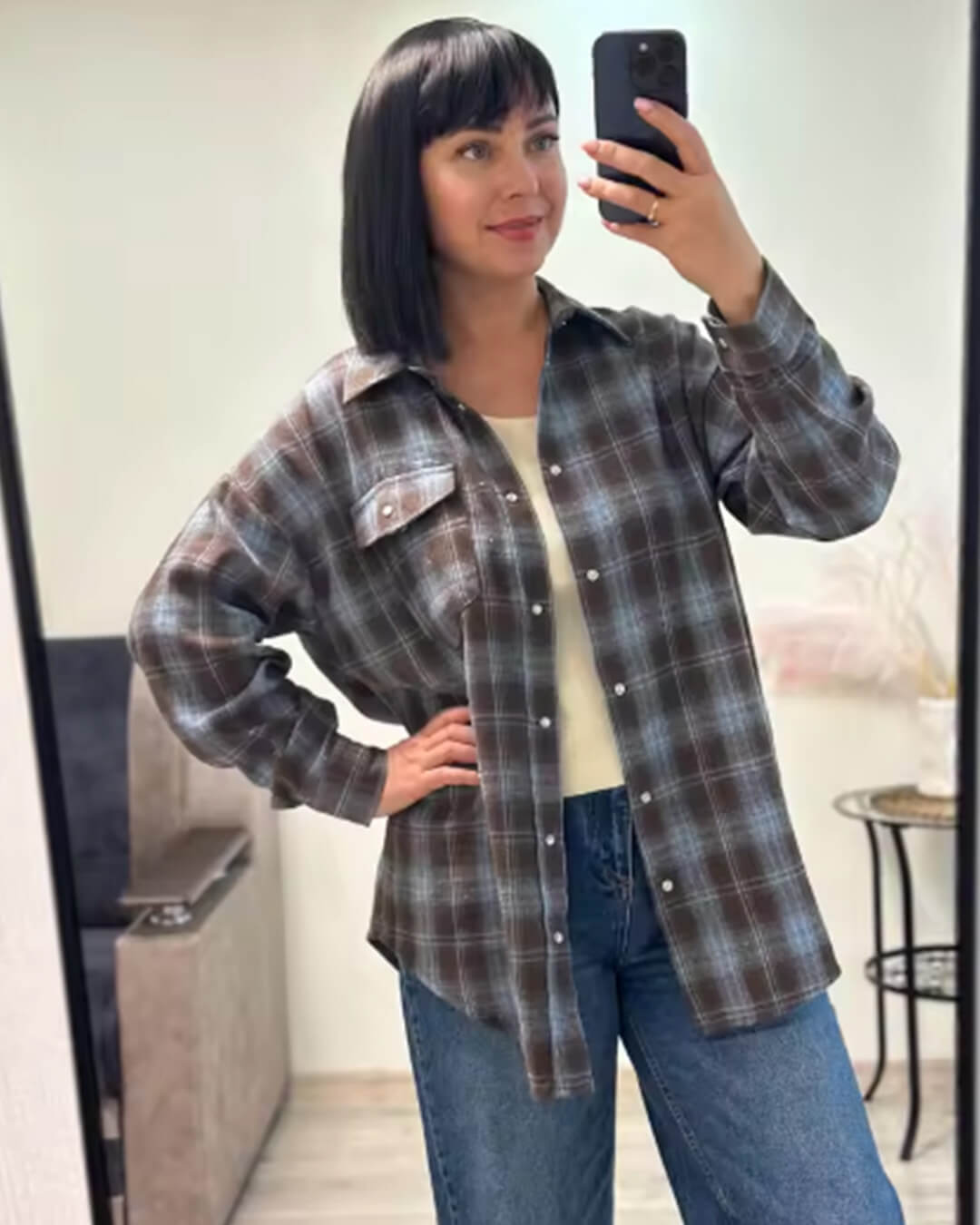 Kate Oversized Karohemd
