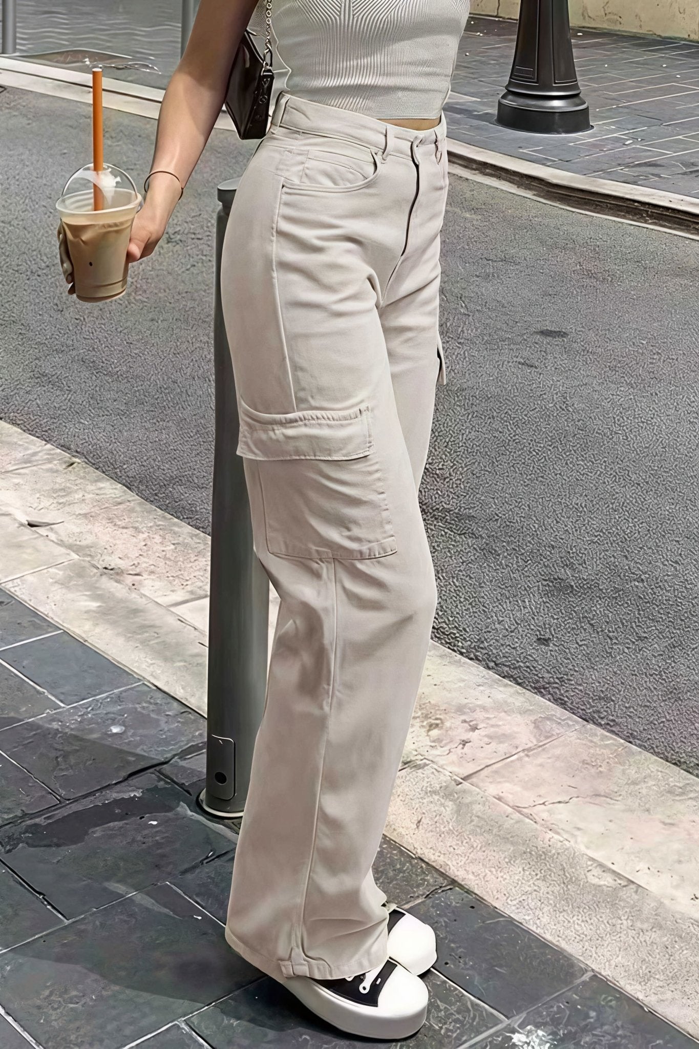 Sara Cargo Gerade Hosen mit Taschen