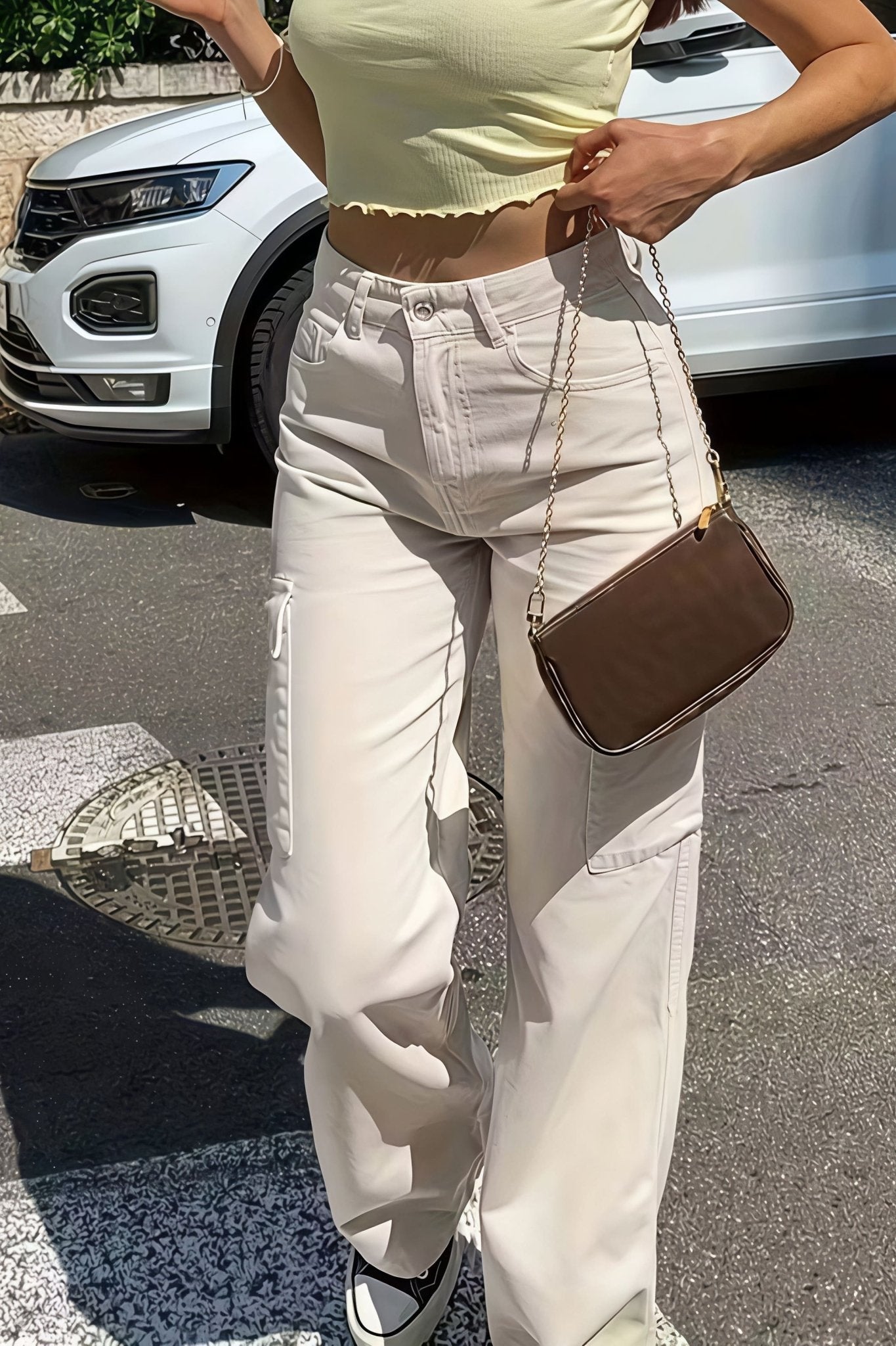 Sara Cargo Gerade Hosen mit Taschen