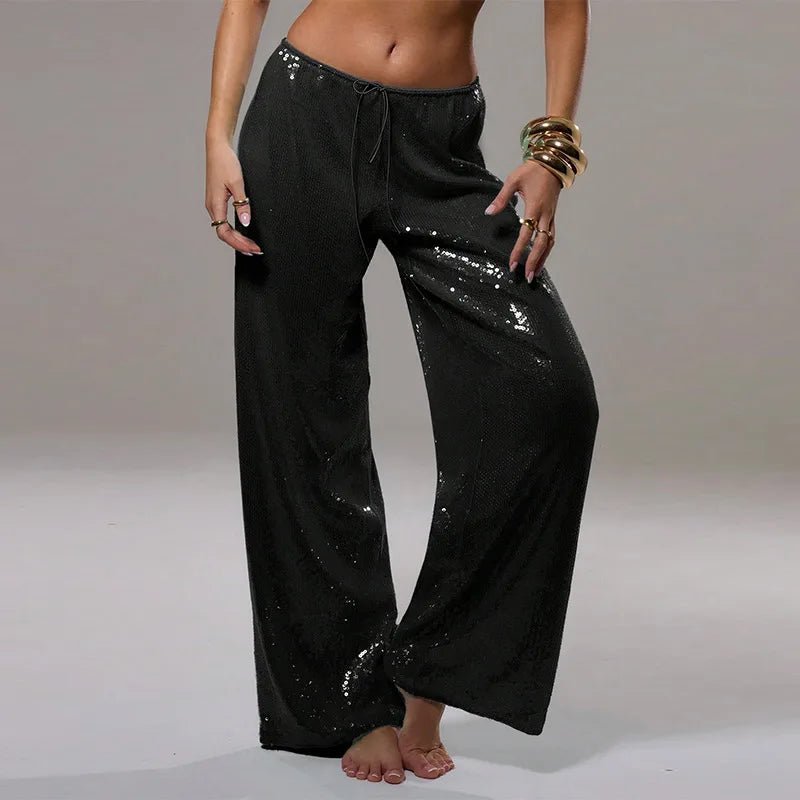 Margot Pailletten Hose mit weitem Bein