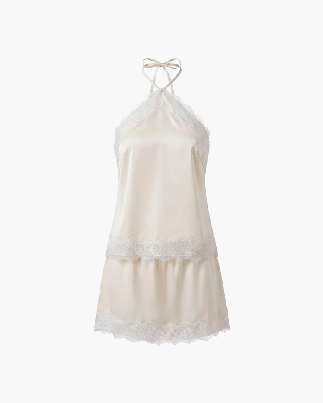 Miranda Satin Halter Zweiteiler