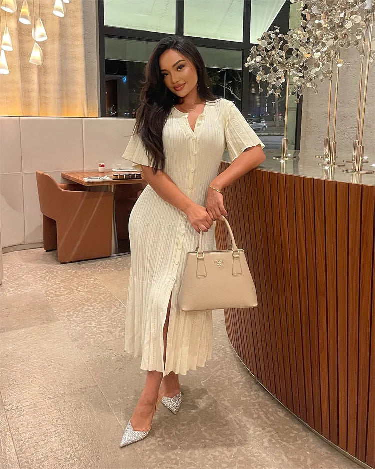 Shelly Bodycon-Strick-Maxikleid