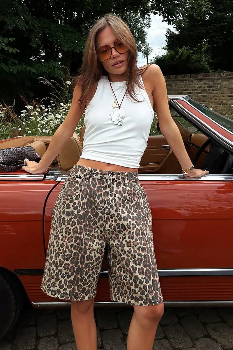 Carla Leopard Print Shorts