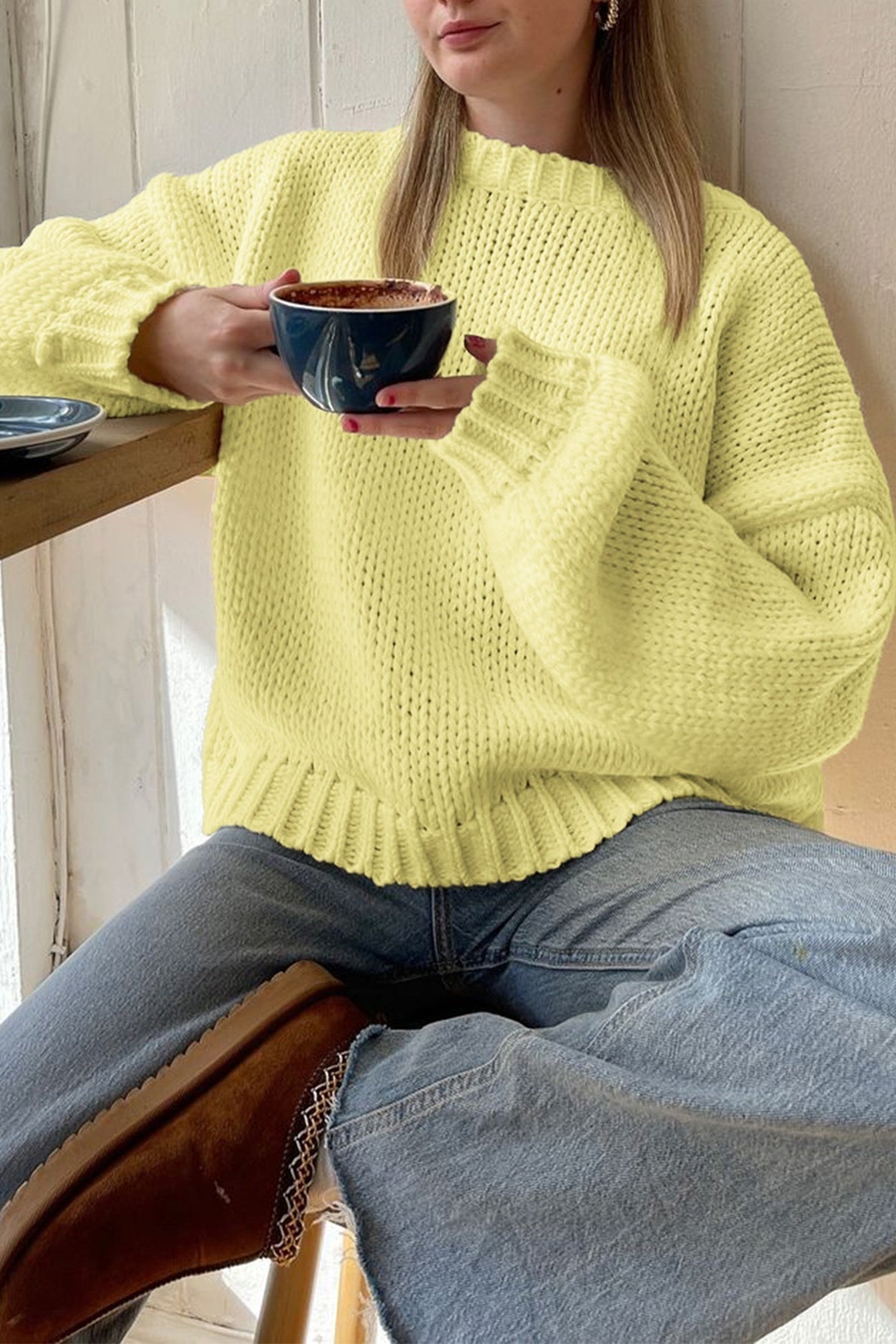 Sandra Rundhals-Pullover zum Layern