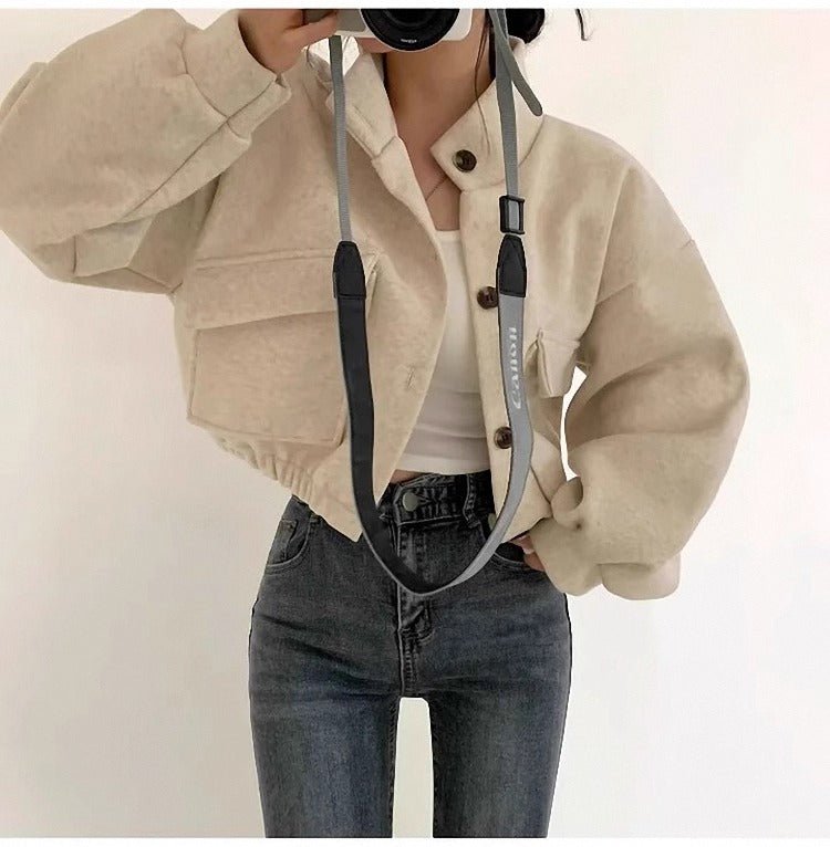 ZEYA - Agathe High Neck Cropped Jacket