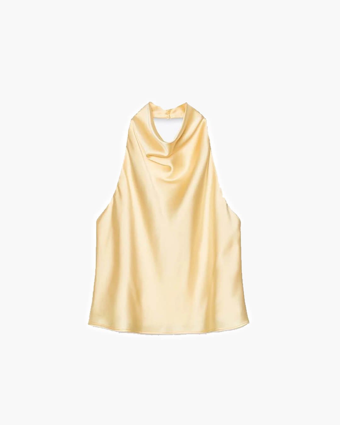 ZEYA - Allison Halter Backless Satin Top