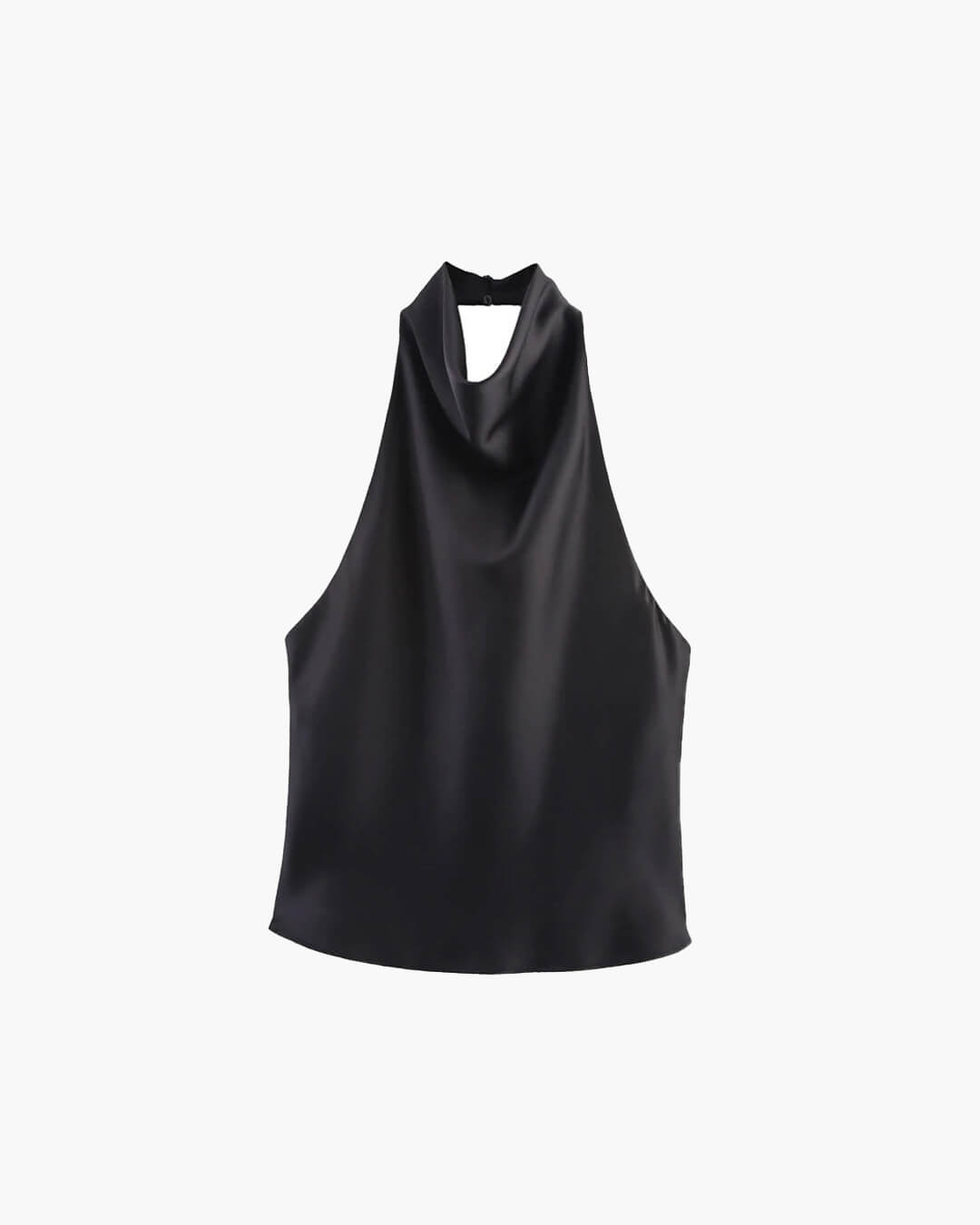 ZEYA - Allison Halter Backless Satin Top