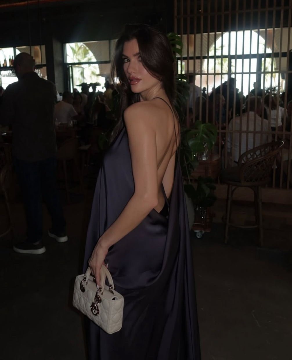 ZEYA - Althea Satin Halter Maxi Dress