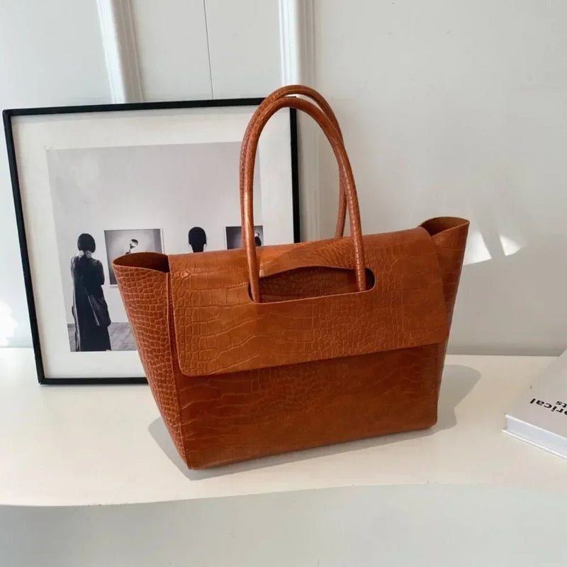 ZEYA - Amelia Embossed Leather Tote