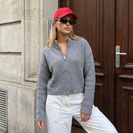 Amy Double Zip Strickjacke