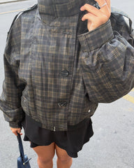 Amy Vintage Karo-Bomberjacke
