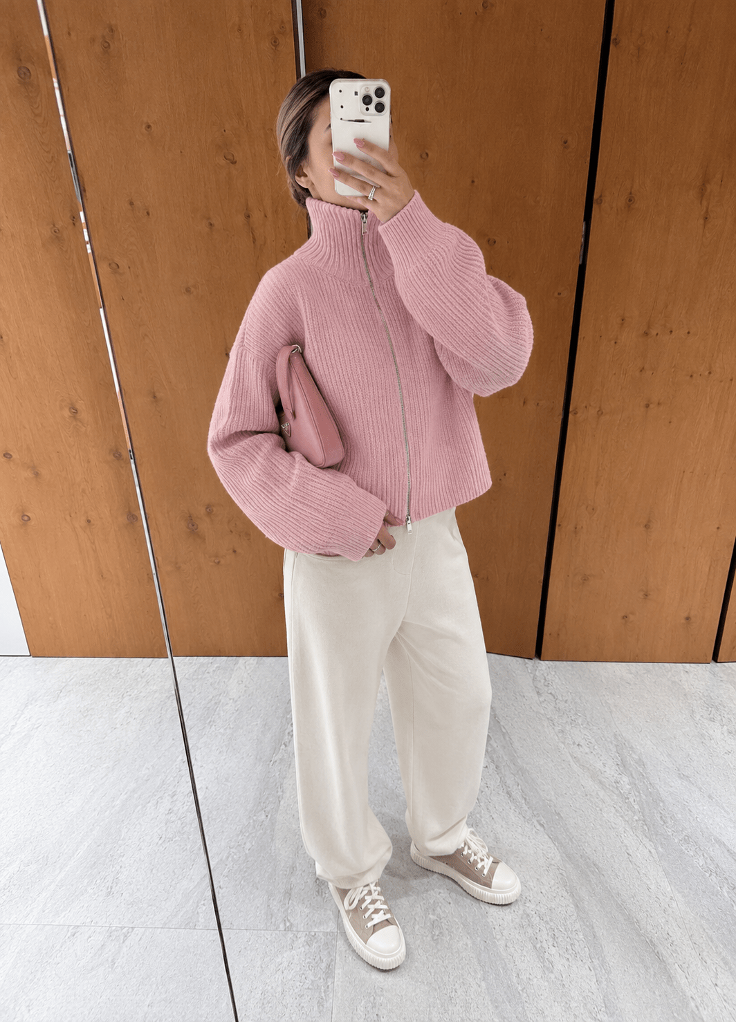 ZEYA - Angela Oversized Ribbed Zip-Up Sweater