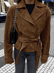 Ariana Retro Faux Suede Jacket