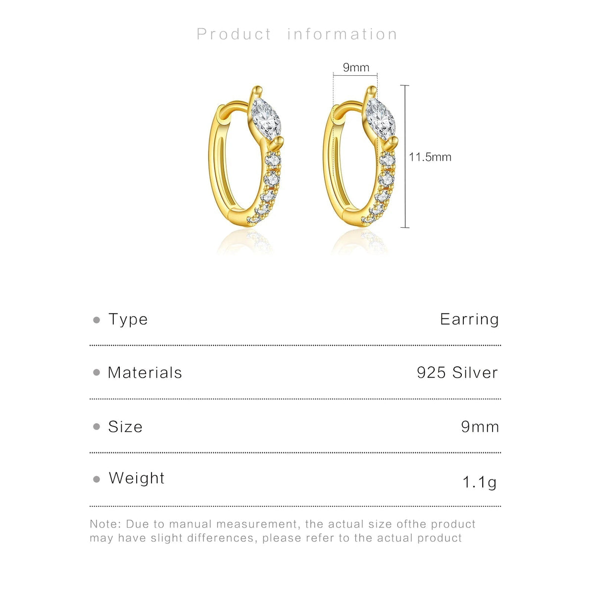 ZEYA - Aubrey Hoop Huggie Earrings