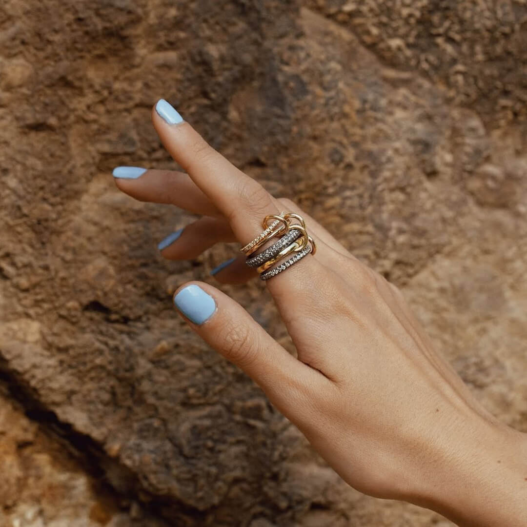 ZEYA - Aurélie Radiant Zirconia Five - Stacked Ring