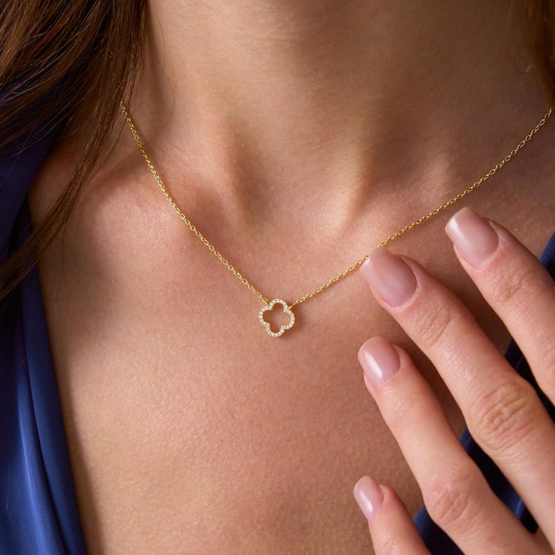 ZEYA - Aurora Clover Zirconia Necklace