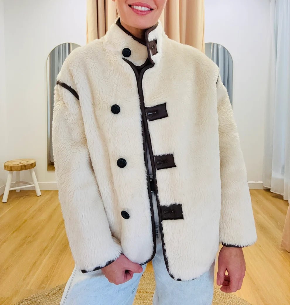 ZEYA - Averie Funnel Neck Sherpa Jacket