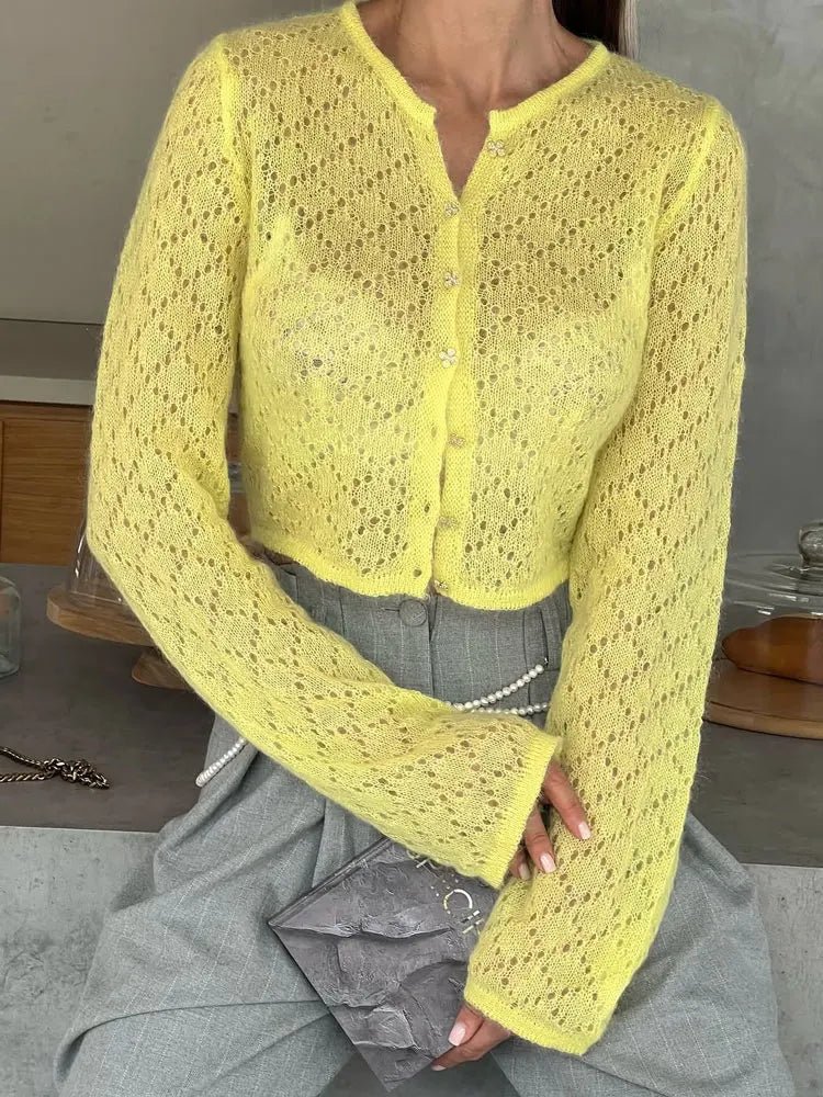 ZEYA - Beverly Hollow Cropped Cardigan