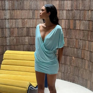 Brena gerafftes Mini-Kleid