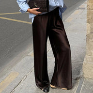 Brie Satin Flared Pants