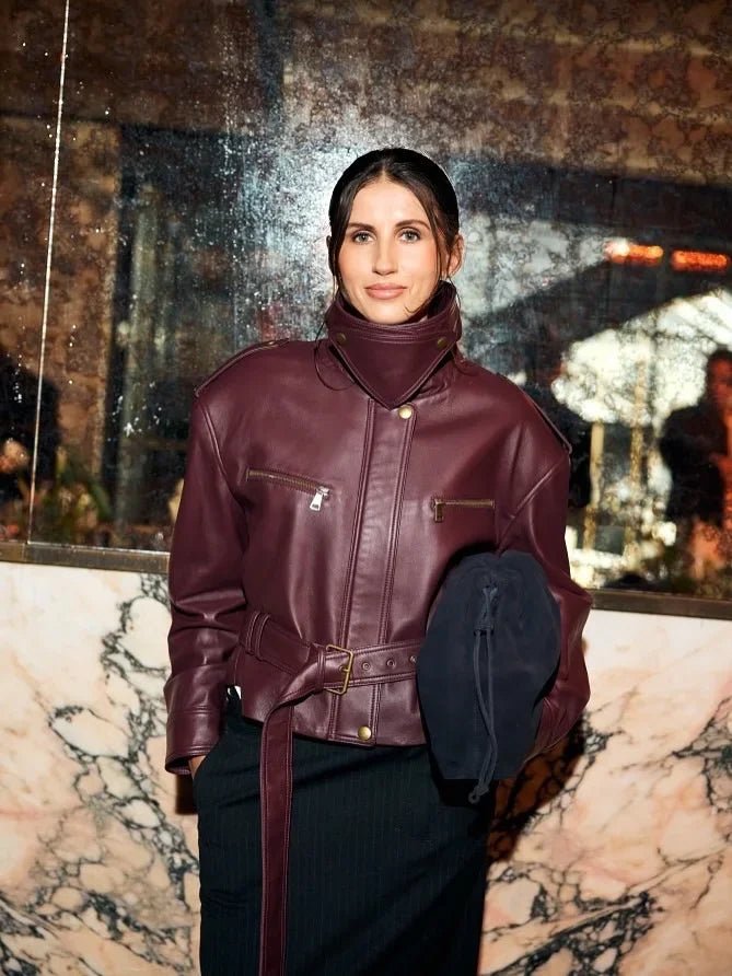 ZEYA - Brooklyn Belted Faux Leather Jacket