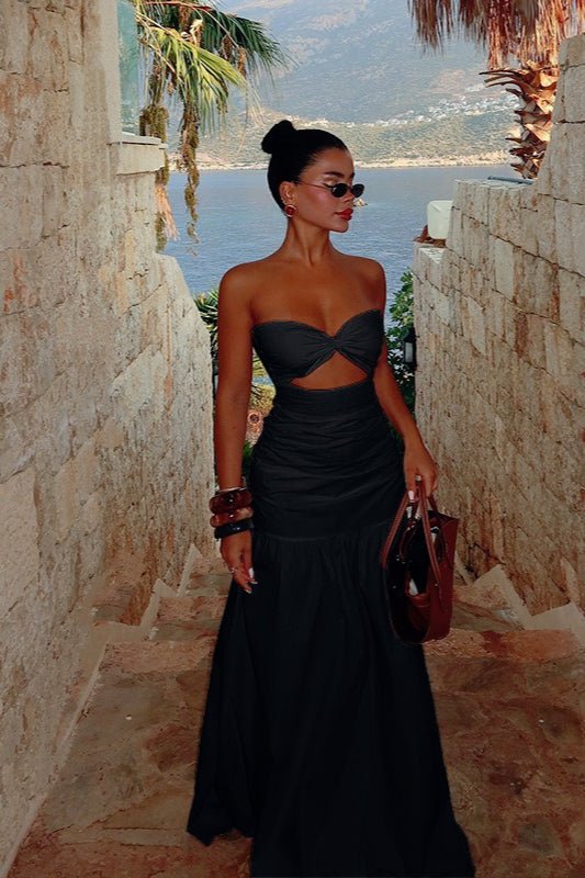 ZEYA - Camia Cut - Out Strapless Maxi Dress