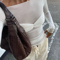 Camille Mesh Transparenter Off-Shoulder-Top