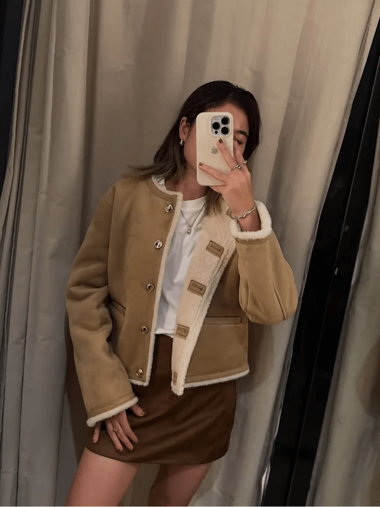 ZEYA - Candace Faux Fur Suede Coat