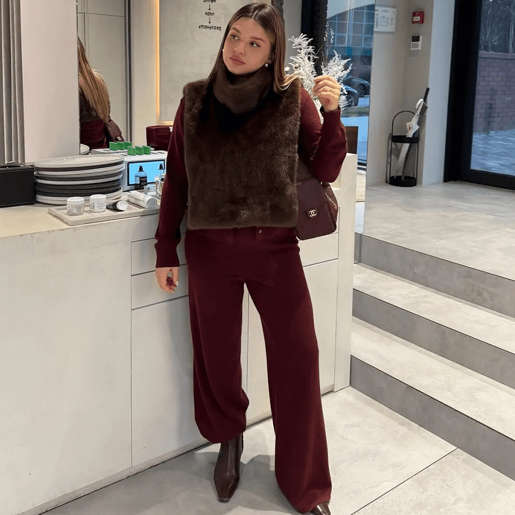 ZEYA - Carina Faux Fur Turtleneck Vest