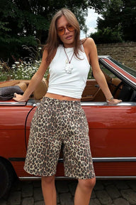 Carla Shorts mit Leopardenmuster