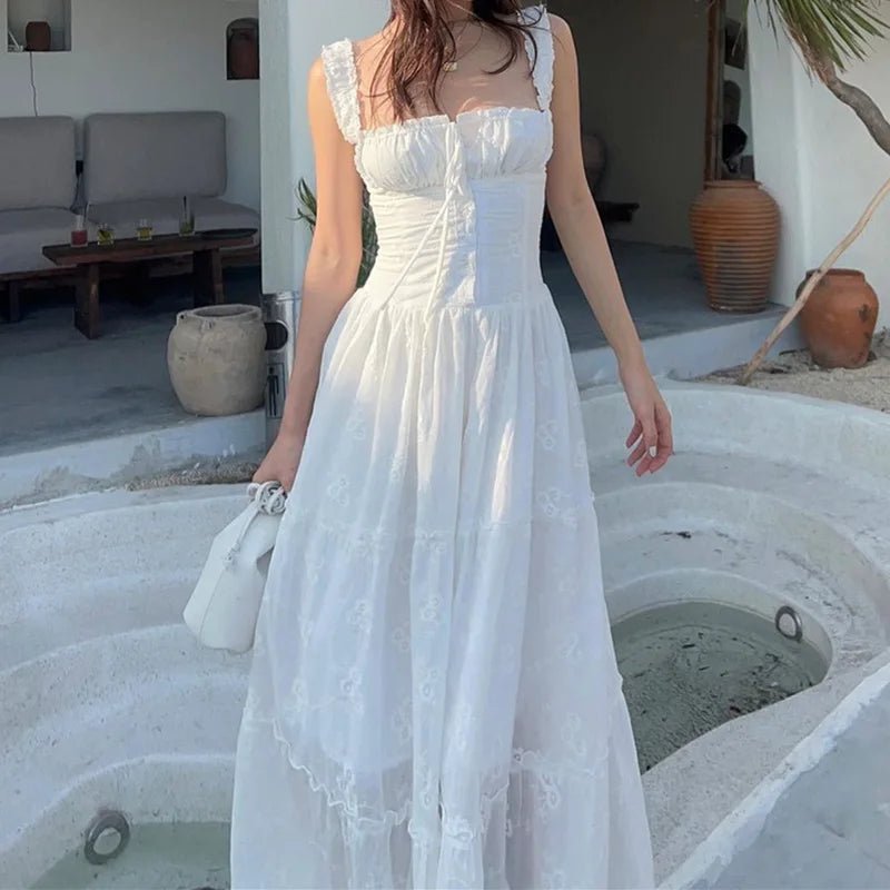 ZEYA - Carly Ruffle Trim Tiered Maxi Dress