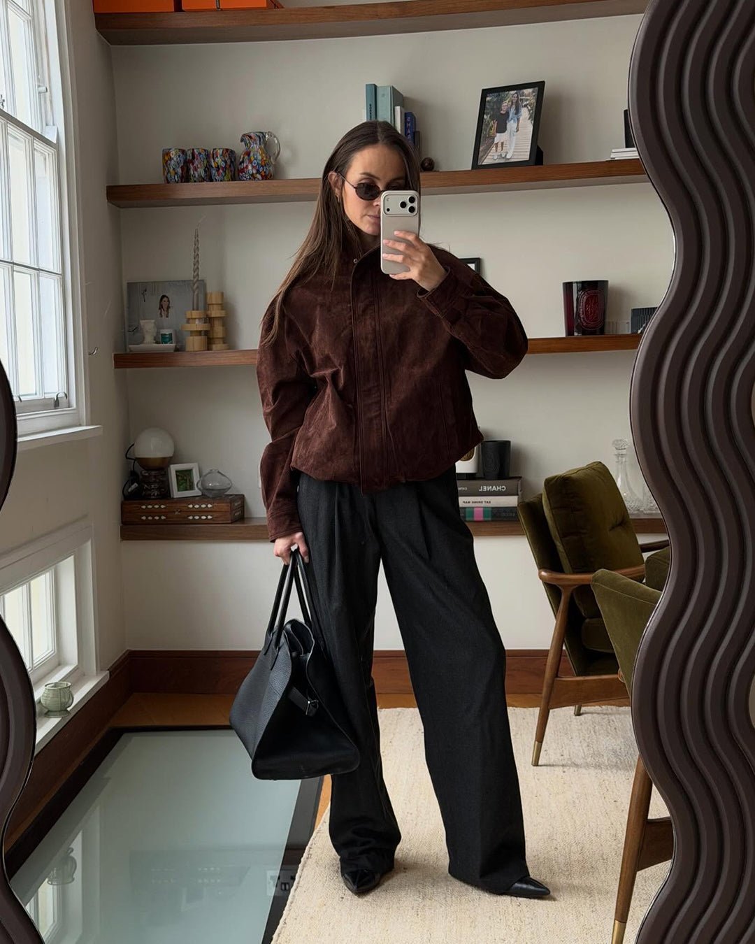 ZEYA - Celia Stand Collar Suede Jacket