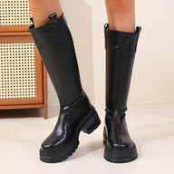 Charlee kniehohe Kunstlederstiefel