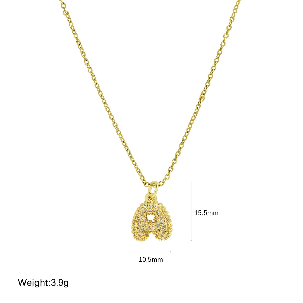 ZEYA - Claire Small Bubble Initial Necklace