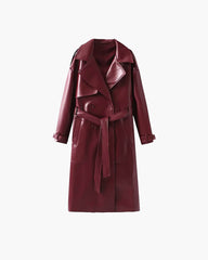 Connie Maxi-Trenchcoat aus Kunstleder
