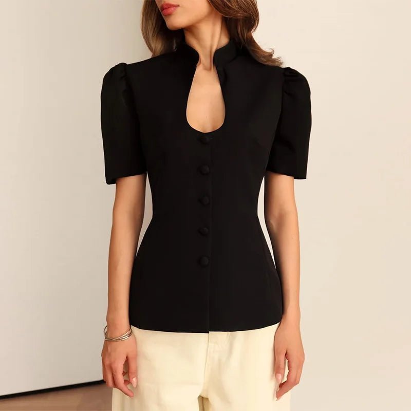 ZEYA - Cosima Stand Collar Top